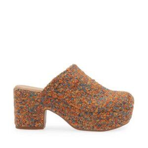 NEW CHOCOLAT BLU Gertie Heeled Mules in Rust Multi for women 825 6m3
